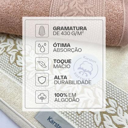 Imagem de Toalhas de Banho Karsten 100% Algodão Kit com 2 peças Provence