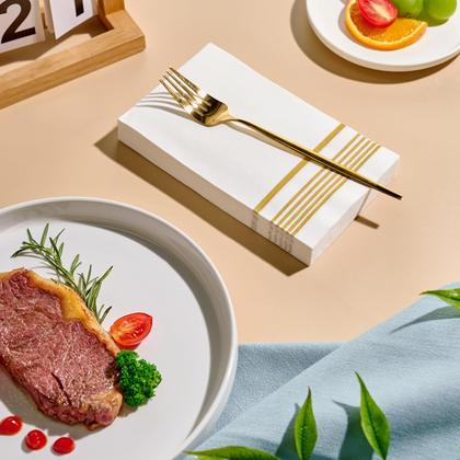 Imagem de Toalhas de mão descartáveis JOLLY CHEF, guardanapos de papel de 3 camadas, pacote com 400