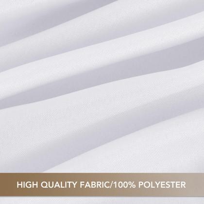 Imagem de Toalhas de mesa sancua brancas retangulares 137x274cm, pacote com 8