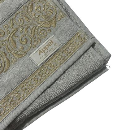 Imagem de Toalhas La Vie 100% Algodão  Jogo 2 Peças (Banho e Rosto) com Barra Aveludada e Fios Dourados