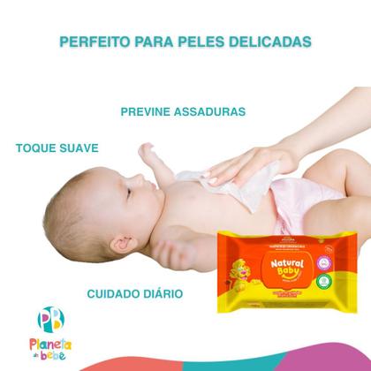 Imagem de Toalhas Lenços Umedecidos Natural Baby com 60un - Evergreen