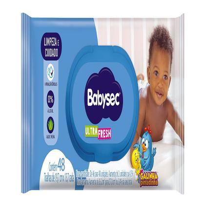 Imagem de Toalhas Umedecidas Babysec Ultrafresh Galinha Pintadinha 48 Unidades