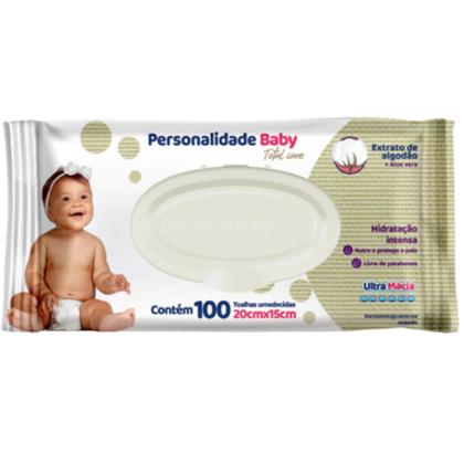 Imagem de Toalhas Umedecidas Personalidade Baby Com 100 Unidades