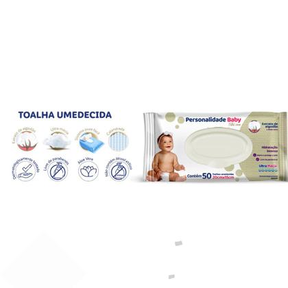 Imagem de Toalhas Umedecidas Personalidade Baby Total Care 50 Uni 20x15