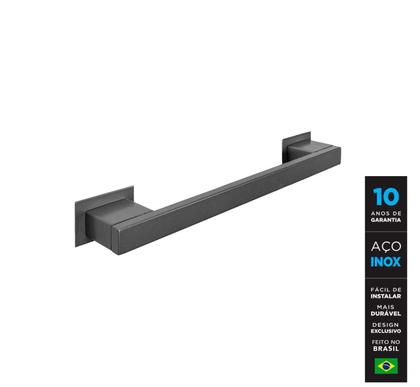 Imagem de Toalheiro 30 cm Inox Grafite - Kromus RT0304G