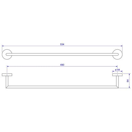 Imagem de Toalheiro Barra 50cm Deca Disco 2040.GL.050.DSC.RD