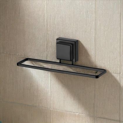 Imagem de Toalheiro com Ventosa Preto Fosco Future 25cm Porta Toalha