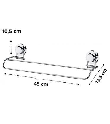 Imagem de Toalheiro Duplo 45cm ventosas porta toalha banho Future 4056