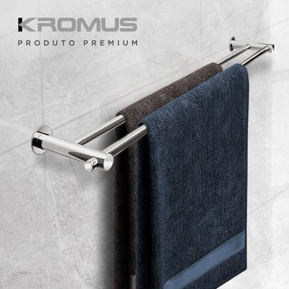 Imagem de Toalheiro Duplo 70 Cm Inox - Kromus RD0112