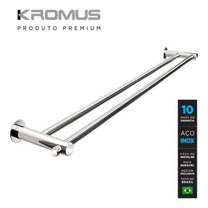 Imagem de Toalheiro Duplo 70 Cm Inox - Kromus RD0112