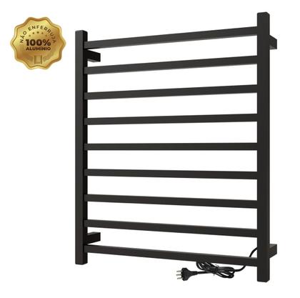 Imagem de Toalheiro Elétrico 9 Barras Quadrate Alumínio Bivolt Preto Cor:Preto