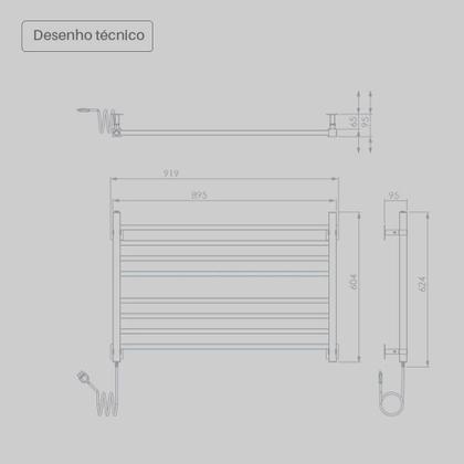 Imagem de Toalheiro Eletrico Seccare Concetto Pintado 127v 2562