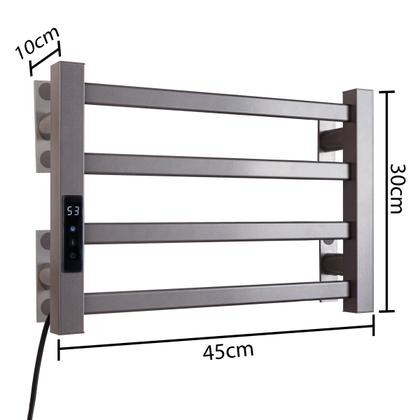Imagem de Toalheiro Elétrico Térmico Aquecido 30x 45 Cinza 110V
