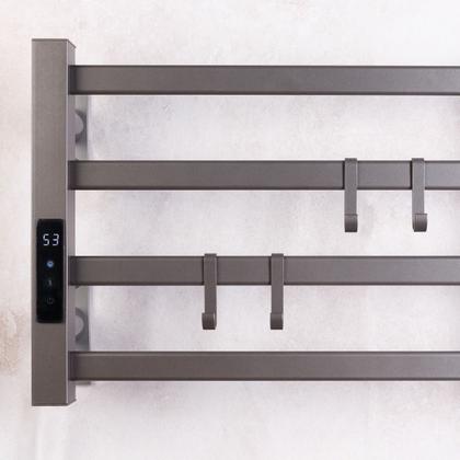 Imagem de Toalheiro Elétrico Térmico Aquecido 30x 45 Cinza 110V