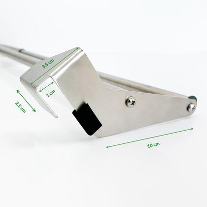 Imagem de Toalheiro Porta Toalha Box De Vidro 40cm Aço Inox Escovado