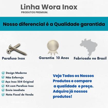 Imagem de Toalheiro Porta Toalha Duplo 50cm Inox 304 Ref. QRED4011