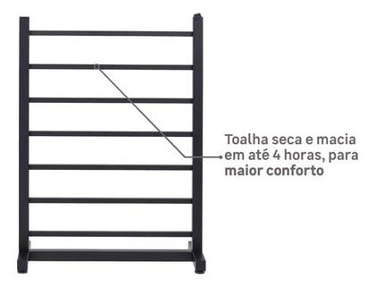 Imagem de Toalheiro Termico De Chao Inox Bivolt 2 Toalha - By Crismoe