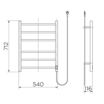 Imagem de Toalheiro Térmico Docol Cozy Redondo de Parede Inox Polido