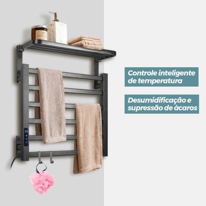 Imagem de Toalheiro Térmico Elétrico Para Banheiro Com Display Digital 45x50cm 220V