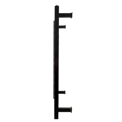 Imagem de Toalheiro Térmico Grande Quadrado Inox Preto Bivolt Com Controle de Temperatura e Timer Fio Lado Direito
