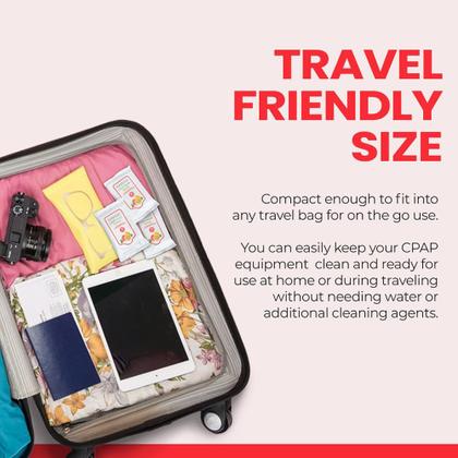 Imagem de Toalhetes de máscara CPAP Purdoux 100% algodão, caixa de viagem perfumada