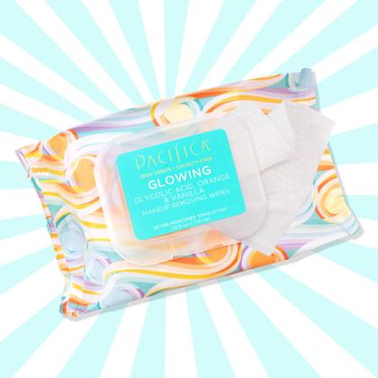 Toalhetes removedores de maquiagem Pacifica Beauty Glowing com ácido glicólico Imagem de Toalhetes removedores de maquiagem Pacifica Beauty Glowing com ácido glicólico