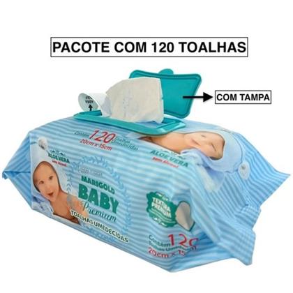 Imagem de Toalhinha umedecida Marigold premium kit com 3 pacotes