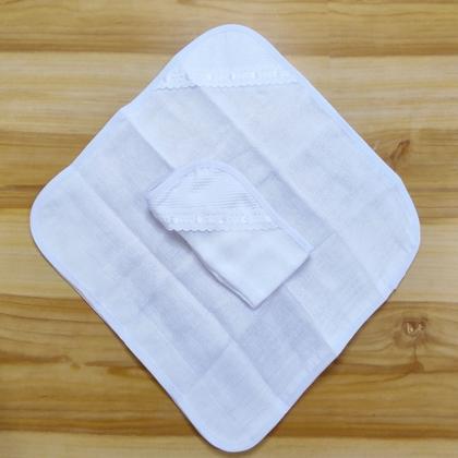 Imagem de Toalhinhas de Boca Bebê Kit Higienização com 11 Unidades 100% Algodão Dupla Camada