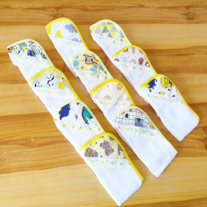 Imagem de Toalhinhas de Boca Bebê Kit Higienização com 11 Unidades 100% Algodão Dupla Camada