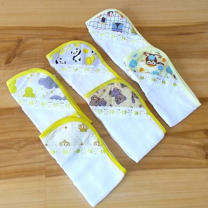 Imagem de Toalhinhas de Boca Bebê Kit Higienização com 11 Unidades 100% Algodão Dupla Camada