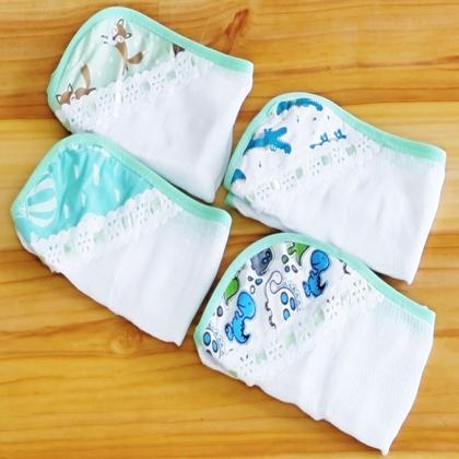 Imagem de Toalhinhas de Boca Bebê Kit Higienização com 11 Unidades 100% Algodão Dupla Camada