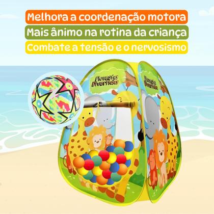 Imagem de Toca Barraca Infantil + 25 Bolinhas + Bola Brinquedo Praia