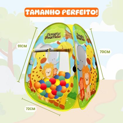 Imagem de Toca Barraca Infantil + 25 Bolinhas + Bola Brinquedo Praia
