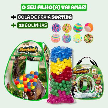 Imagem de Toca Barraca Infantil + 25 Bolinhas + Bola Brinquedo Praia