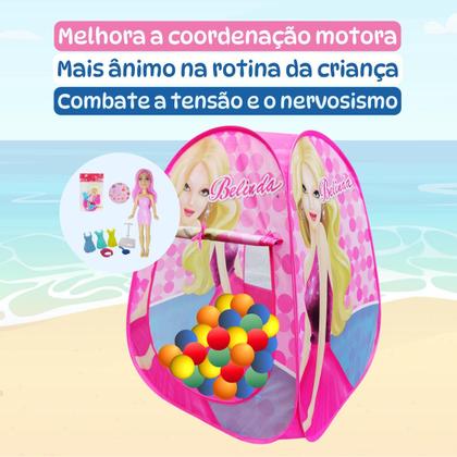 Imagem de Toca Barraca Infantil Divertida + 25 Bolinhas Cores + Surpresa