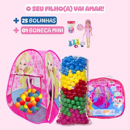 Imagem de Toca Barraca Infantil Divertida + 25 Bolinhas Cores + Surpresa