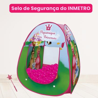 Imagem de Toca Barraca Infantil Dobrável Menina Tenda Princesa + Varinha