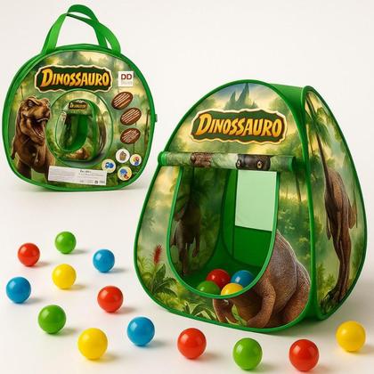 Imagem de Toca Barraca Infantil Floresta Dinossauro Dobravel Bolinhas Coloridas