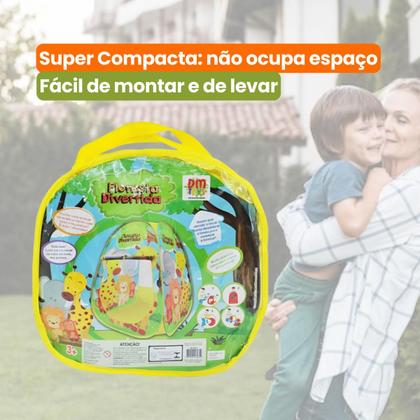 Imagem de Toca Barraca Infantil Floresta Divertida Dobravel Com 50 Bolinhas Coloridas