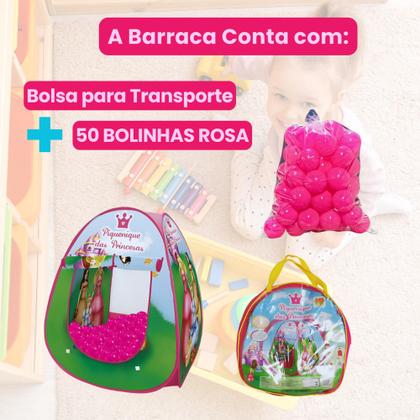 Imagem de Toca Barraca Infantil Floresta Divertida Princesa Sereia Astronauta Dobravel Com 50 Bolinhas