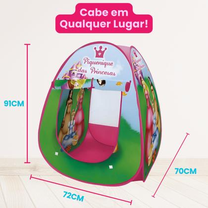 Imagem de Toca Barraca Infantil Floresta Divertida Princesa Sereia Astronauta Dobravel Com 50 Bolinhas