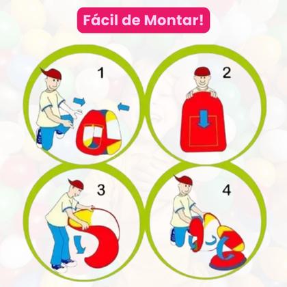 Imagem de Toca Barraca Infantil Floresta Divertida Princesa Sereia Astronauta Dobravel Com 50 Bolinhas