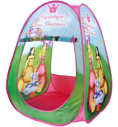 Imagem de Toca Barraca Infantil Piquenique das Princesas Rosa com 25 Bolinhas