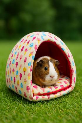 Imagem de Toca Cabana Cabaninha Toquinha Casinha para Roedores Porquinho da Índia Mini Coelho