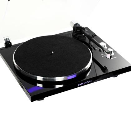 Imagem de Toca Discos Belt Drive Polyvox Bluetooth com acionamento automático por correia Preto, Bivolt 120/240V