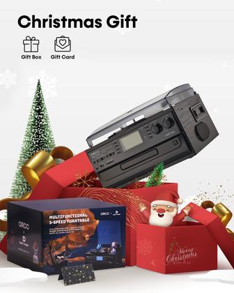 Imagem de Toca-Discos Bluetooth ORCC 10 em 1 com Alto-Falante