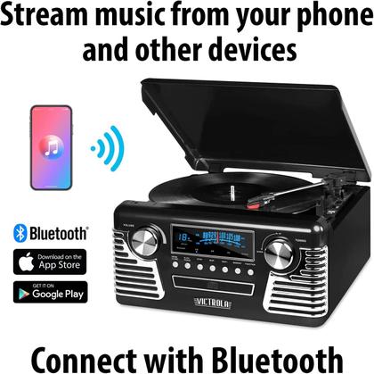 Imagem de Toca-Discos Bluetooth Victrola Retro Anos 50 - Vermelho