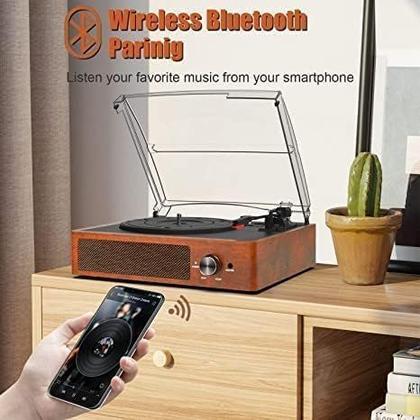 Imagem de Toca-Discos de Vinil Cotsoco com Bluetooth e Alto-Falante