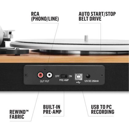 Toca-discos de vinil House of Marley Stir It Up Turntable - Caixa