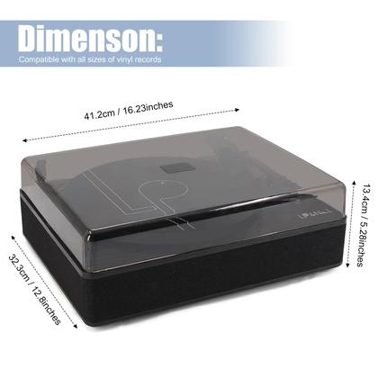 Imagem de Toca-discos de vinil LP&No.1, 3 velocidades, USB, preto